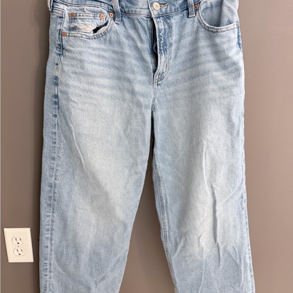 American Eagle Outfitters Light Blue Wide Leg Jeans